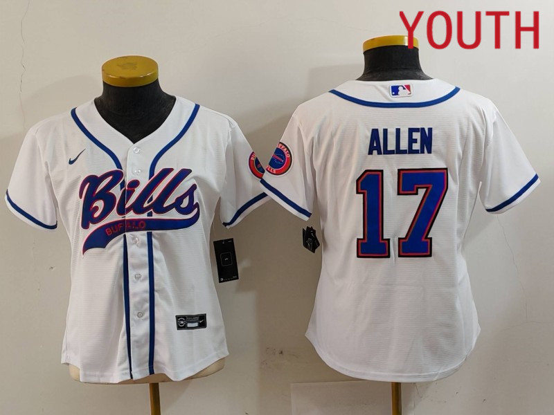 Youth Buffalo Bills #17 Allen White Joint Name 2024 Nike Limited NFL Jersey style 912